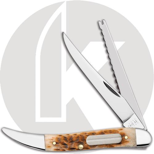 Case Fishing Knife 10726 Amber Bone 620094FSS