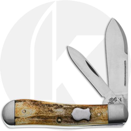 Case Tony Bose Dog Leg Jack 01302 Knife - Burnt Stag - TB522003 ATS34 - Discontinued - BNIB