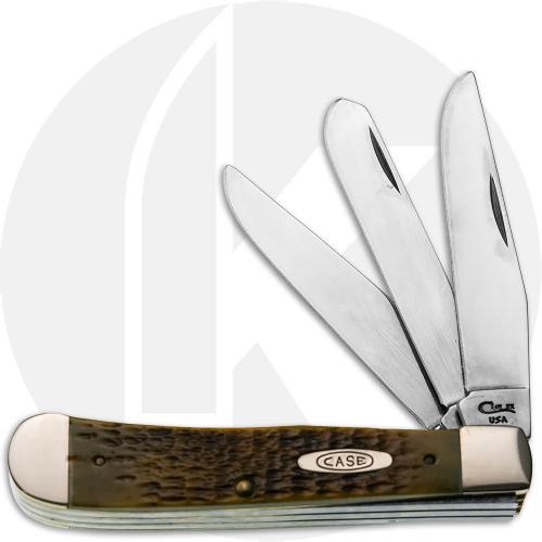 Case Trapper 1746 Knife - Jigged Green Bone - G6354SS - Discontinued - BNIB