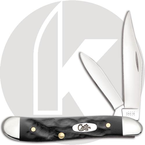 Case Knives: Case Rough Black Peanut Knife, CA-18225