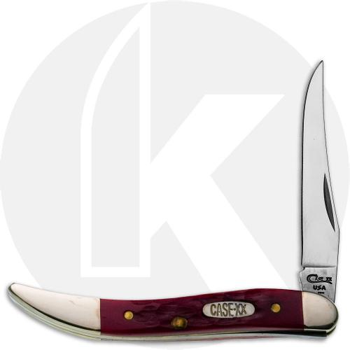 Case Small Texas Toothpick 2186 Knife - Red Pickbone - DR610096SSM - Discontinued - BNIB