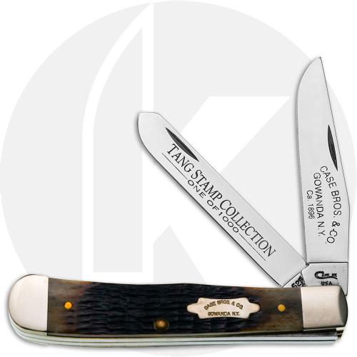 Case Trapper 2251 Knife - Tang Stamp Collection - Jigged Burnt Sugar Bone - 6254SSM - Discontinued - BNIB