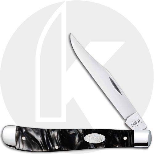 Case Slimline Trapper Knife 23677 Black Pearl Kirinite 101048SS