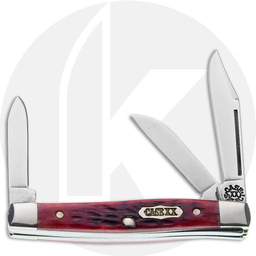 Case Select Small Stockman 02405 Knife - Pocket Worn Red Bone - 6333SSM - Discontinued - BNIB