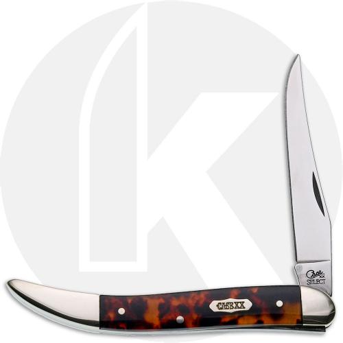 Case Select Medium Texas Toothpick 02456 Knife - Smooth Tortoise Celluloid - TO10094SS - Discontinued - BNIB