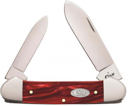 Case Canoe Knife 25337 Red Pearl Kirinite 102131SS