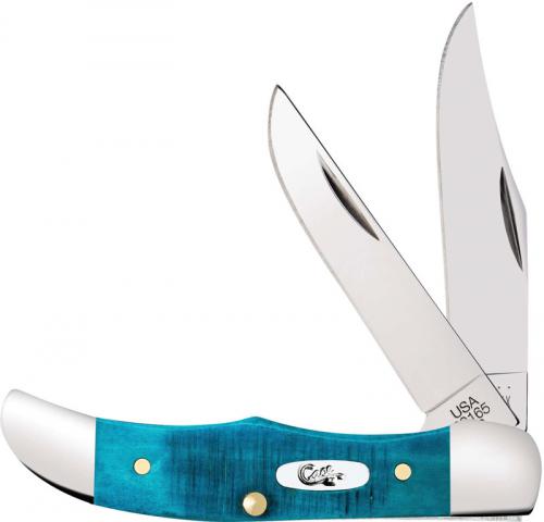 Case Pocket Hunter Knife 25591 Caribbean Blue Bone 62165SS