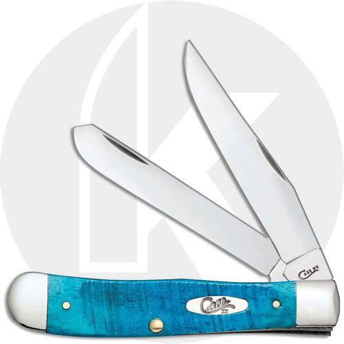 Case Trapper Knife 25592 Caribbean Blue Bone 6254SS