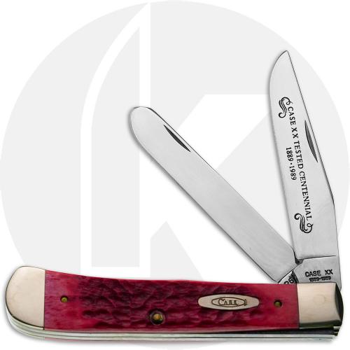 Case Trapper 2645 Knife - 100 Centennial - Jigged Red Bone - R6254SS - Discontinued - BNIB