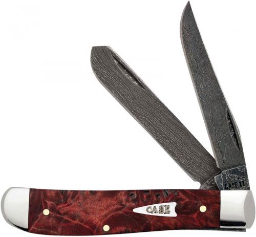 Case Mini Trapper Knife 2784 Maple Burl Damascus CV 7207DAM