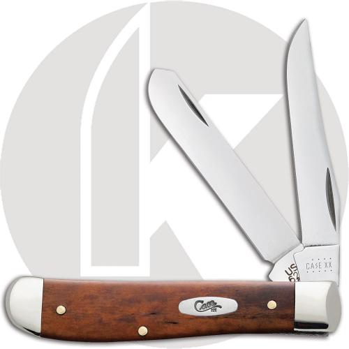 Case Knives: Case Smooth Chestnut Bone Mini Trapper Knife, CA-28700