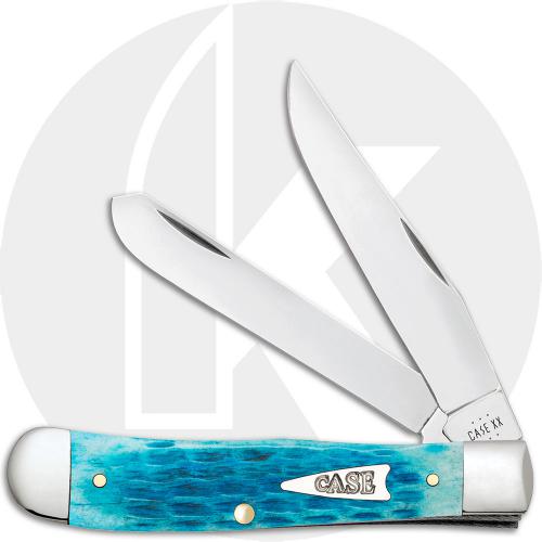 Case XX Trapper 50640 Knife - Jigged Sky Blue Bone - 6254SS