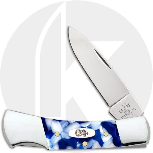 Case XX Lockback 50721 Knife - Smooth Blue Crackle Kirinite - 101225LSS