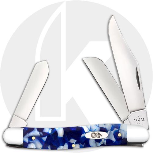 Case XX Large Stockman 50722 Knife - Smooth Blue Crackle Kirinite - 10347SS