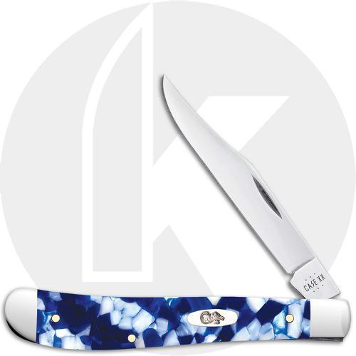 Case XX Slimline Trapper 50726 Knife - Smooth Blue Crackle Kirinite - 101048SS