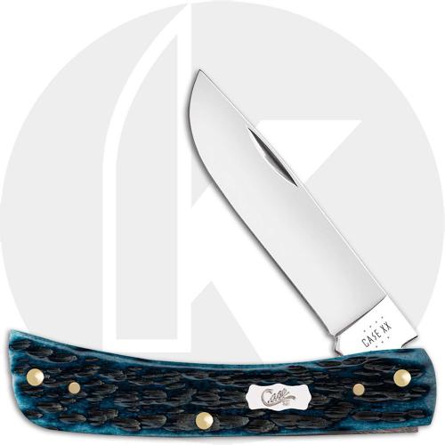 Case Sod Buster Jr Knife 51854 - Pocket Worn Mediterranean Blue Bone - 6137SS