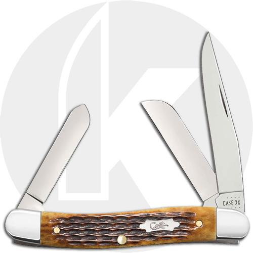 Case Medium Stockman Knife 52834 Jigged Antique Bone 6318SS