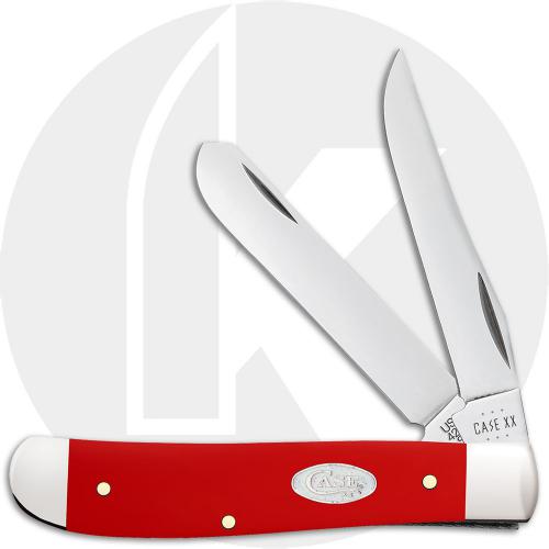 Case XX Mini Trapper 56981 Knife - Smooth Red Synthetic - 4207SS