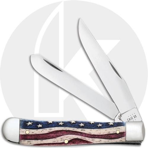 Case Trapper 64132 Star Spangled Patriotic Smooth Natural Bone 6254SS