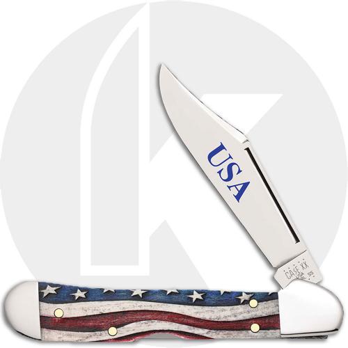 Case Mini CopperLock Knife 64141 Star Spangled Smooth Natural Bone 61749LSS