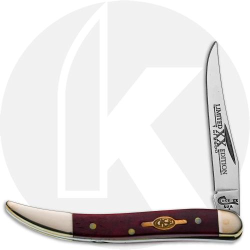 Case Small Texas Toothpick 6971 Knife - Limited Edition - Jigged Red Bone - 610096SS - Discontinued - BNIB