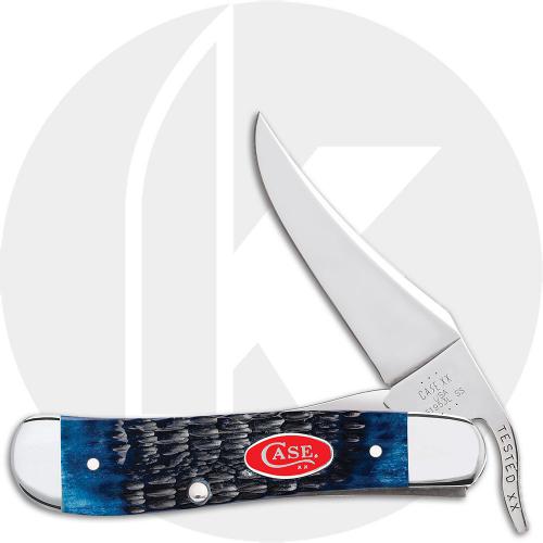 Case Knives: Case Navy Blue Bone RussLock Knife, CA-7057