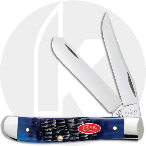 Case Mini Trapper Knife, Navy Blue Bone, CA-7321