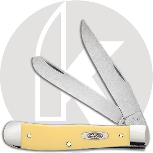 Case Trapper with Clip 81091 Smooth Yellow Synthetic SS 3254CSS