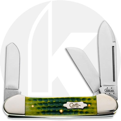 Case XX Gunboat Canoe 08506 Knife - Jigged Key Lime Bone - 6394SS - Discontinued - BNIB