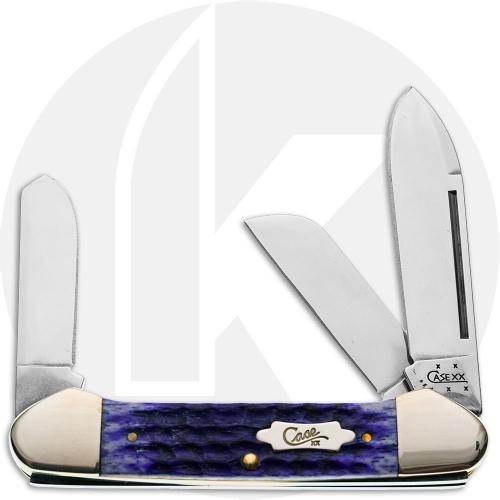 Case XX Gunboat Canoe 08510 Knife - Jigged Ultra Violet Bone - 6394SS - Discontinued - BNIB