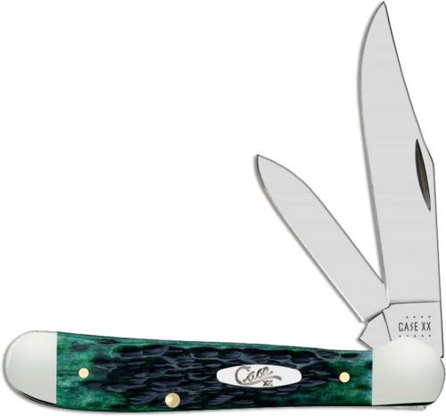 Case Copperhead Knife 09788 Pocket Worn Bermuda Green Bone 6249SS