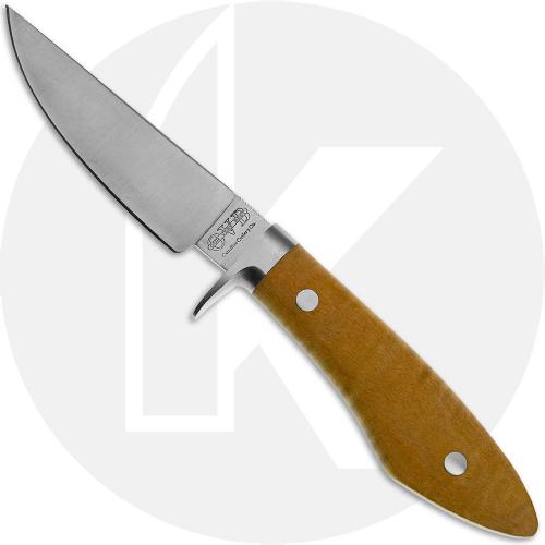 Camillus OVB Fisk Sendero Knife - Carbon Steel - Amber Fiddleback Maple Wood - Discontinued - BNIB