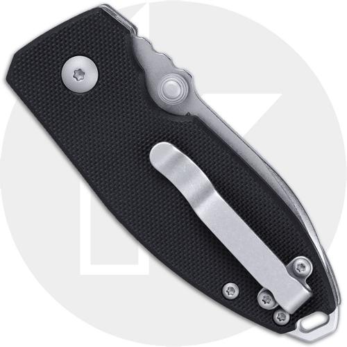 CRKT Squid Button Lock 2474 Knife - Stonewash D2 Drop Point - Black G10