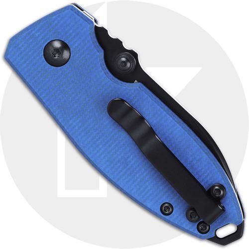 CRKT Squid Button Lock 2474BD Knife - Black Oxide D2 Drop Point - Blue Micarta