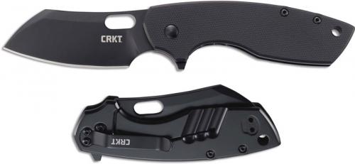 CRKT Pilar Large 5315GKD2 Jesper Voxnaes Black D2 Wharncliffe Flipper Folder G10 and Stainless Steel Handle