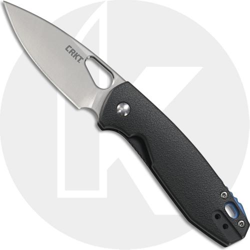 CRKT Piet Knife 5390 - Jesper Voxnaes EDC - Satin Drop Point - Black GRN - Liner Lock Folder