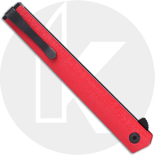 CRKT CEO Flipper 7097RK - Richard Rogers EDC - Black AUS 8 Blade - Red GRN - Flipper Folder