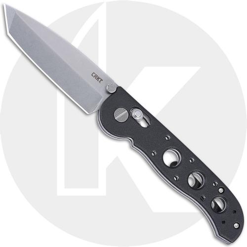 CRKT M16-02X Knife - Stonewash D2 Tanto - Black Grivory