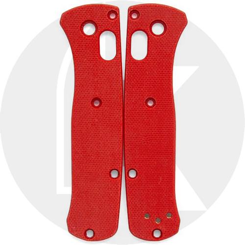 Flytanium Custom G10 Scales for Benchmade Mini Bugout Knife - Red