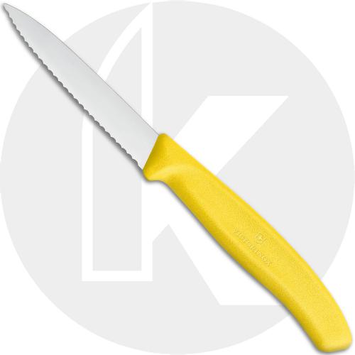 Victorinox Paring Knife 6.7636.L118 3.25 Inch Serrated Blade with Yellow Nylon Handle