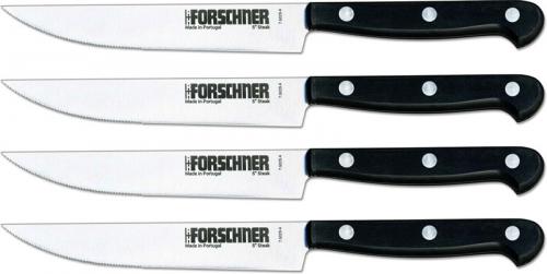 Victorinox Classic Steak Knife Set 7.6029.41, Part Serrated Blade with Black Handle, Set of 4