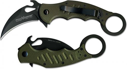 Fox Knives Folding Karambit 599OD Knife OD G10 Emerson Wave Flipper Folder Made In Italy