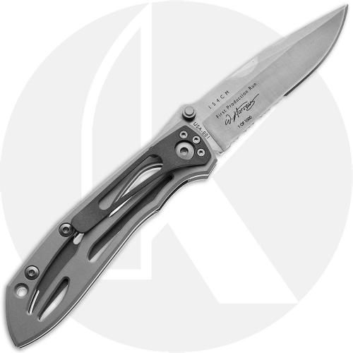 Gerber Air Frame 6942 Knife - First Production - Part Serrated 154CM Clip Point - Aluminum - Discontinued - BNIB