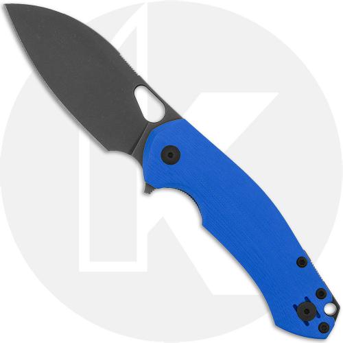 GiantMouse ACE Biblio XL Knife - PVD Vanadis 4E - Blue G10