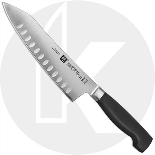 Henckels Four Star 31098-183 Rocking Santoku with 7 Inch Hollow Edge Blade, Made in Germany, HE-98183