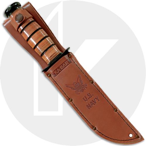 KABAR Knife, US Navy with Leather Sheath, KA-1225