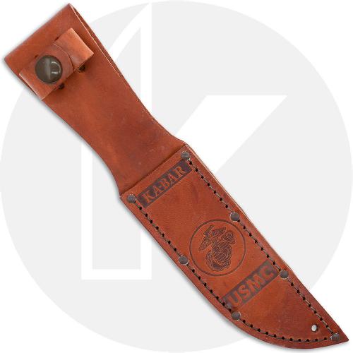 KA-BAR Knives: Short KABAR Leather USMC Marked Replacement Sheath, KA-1250S