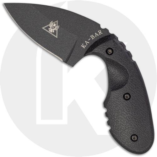 KABAR TDI Investigator 1493 - John Benner EDC - Black Drop Point Fixed Blade - Black Nylon Fiberglass - MOLLE Sheath