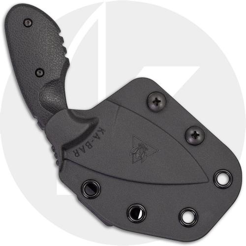 KABAR TDI Investigator 1493 - John Benner EDC - Black Drop Point Fixed Blade - Black Nylon Fiberglass - MOLLE Sheath