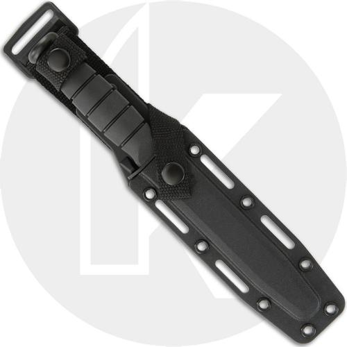 KA-BAR Knives KABAR Short Black Tanto Knife, Part Serrated Synthetic Sheath, KA-5055